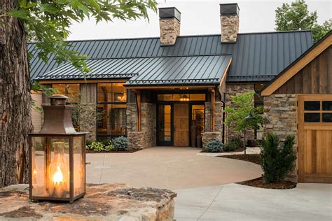 mountain house with metal roof|rustic metal exterior home ideas.